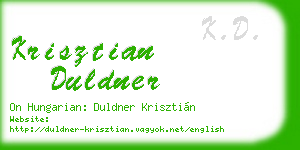krisztian duldner business card